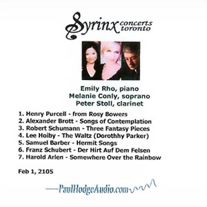 Syrinx Concerts