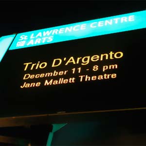 Trio d'Argento at the St. Lawrence Centre for the Arts